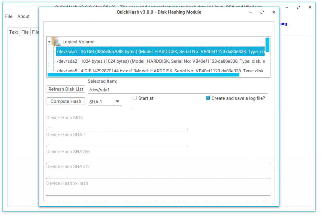 QuickHash v3.0.0 on Zorin OS Linux