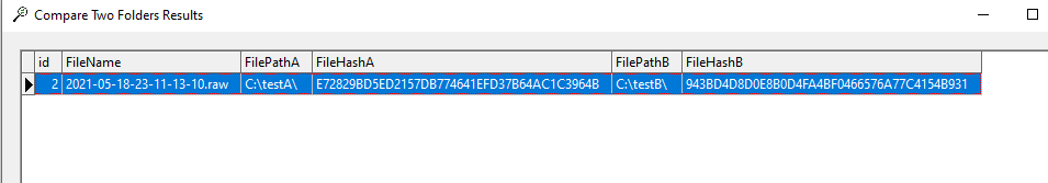 Comparing two folders of files with Quickhash-GUI