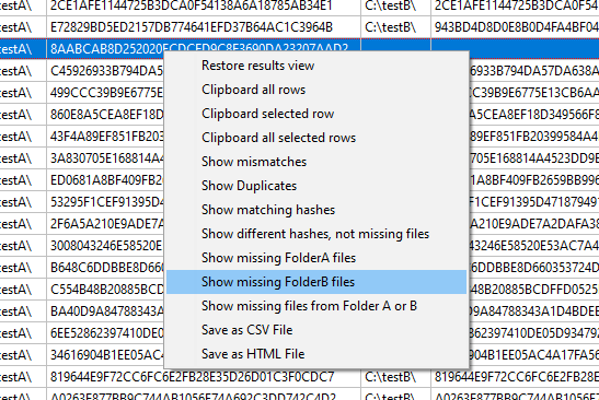 Comparing two folders of files with Quickhash-GUI